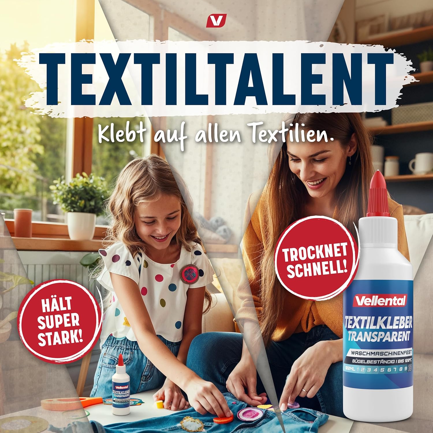 Detalle 2 de Vellental Textilkleber 100 ml transparent