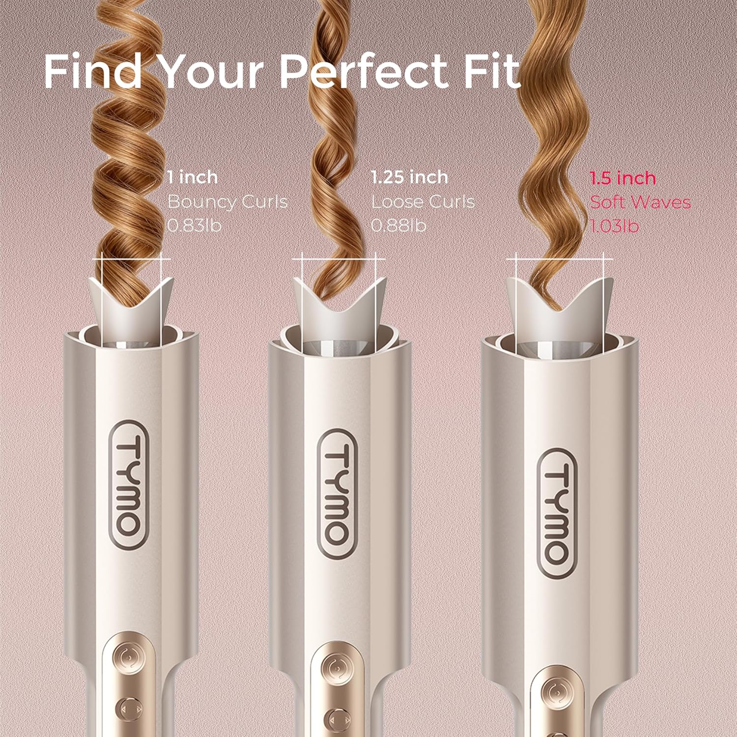 Thumbnail 3 de TYMO HC509GX Automatic Curling Iron, 1.5-Inch Long Barrel, Dual Heaters