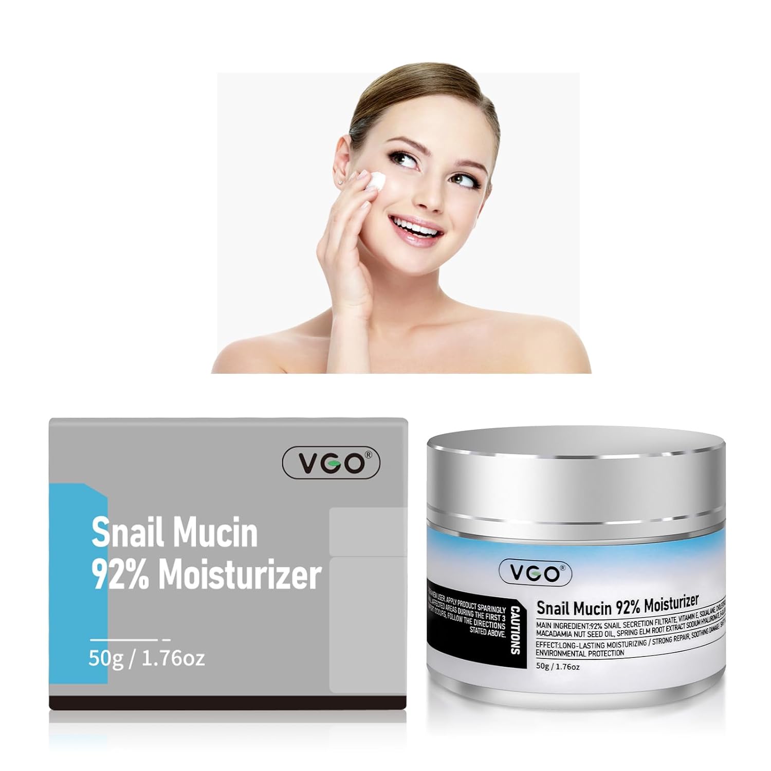 Detalle de VGO Snail Mucin Moisturizer 50g