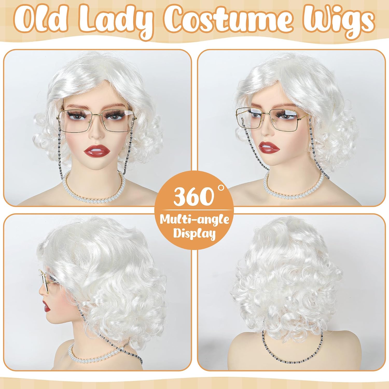 Detalle 2 de Huskein 100 Days Grandma Costume 23 in ðŸŽ