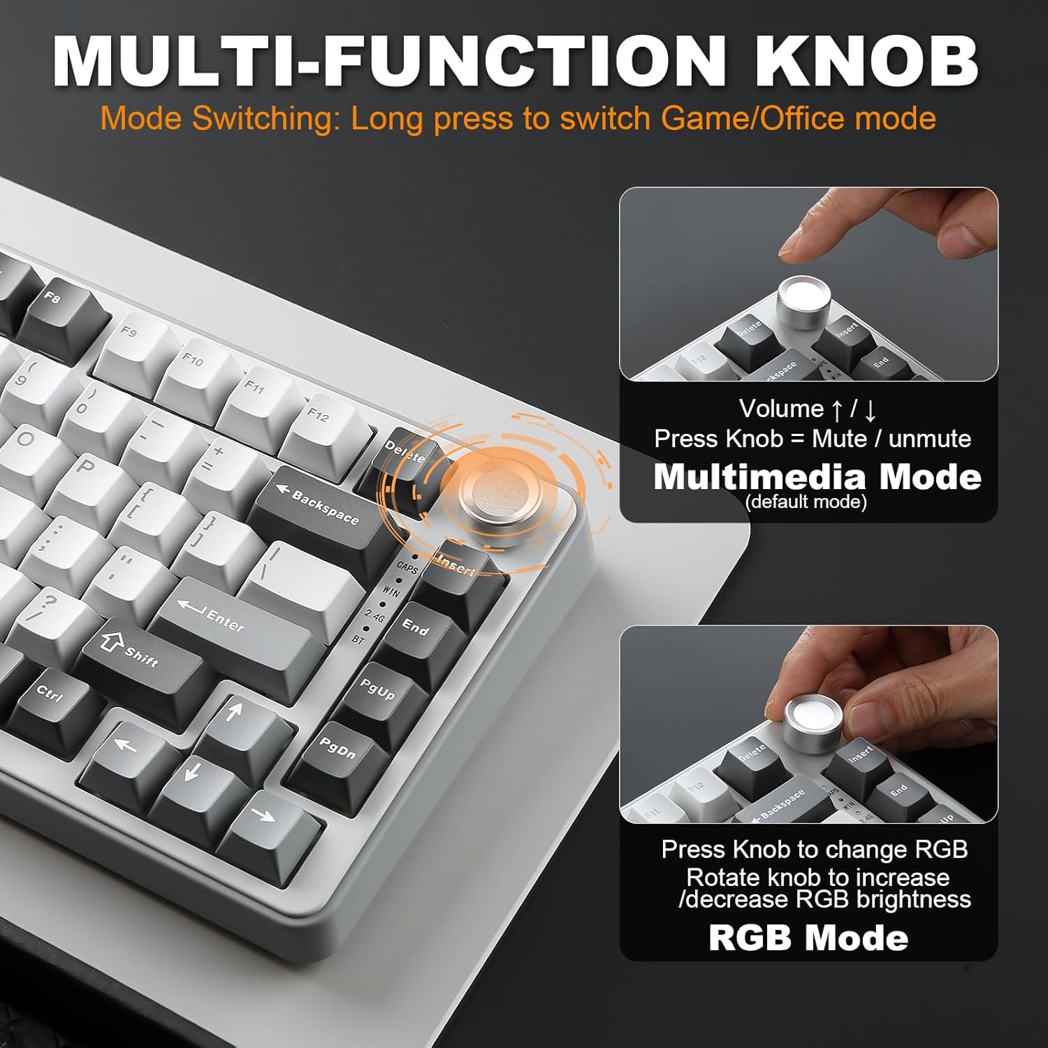 Thumbnail 6 de YUNZII B75 Pro Wireless Mechanical Keyboard (75% gasket, hot-swap, tri-mode)