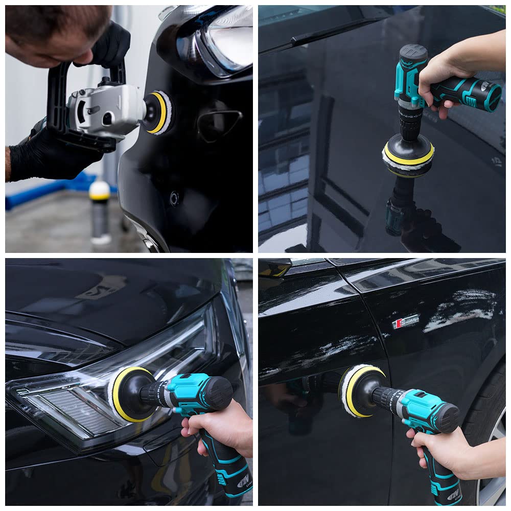Thumbnail 6 de URAQT Car Polishing Pads for Drill (8 Pack) with M10 Adapter and Hex Shank Bit