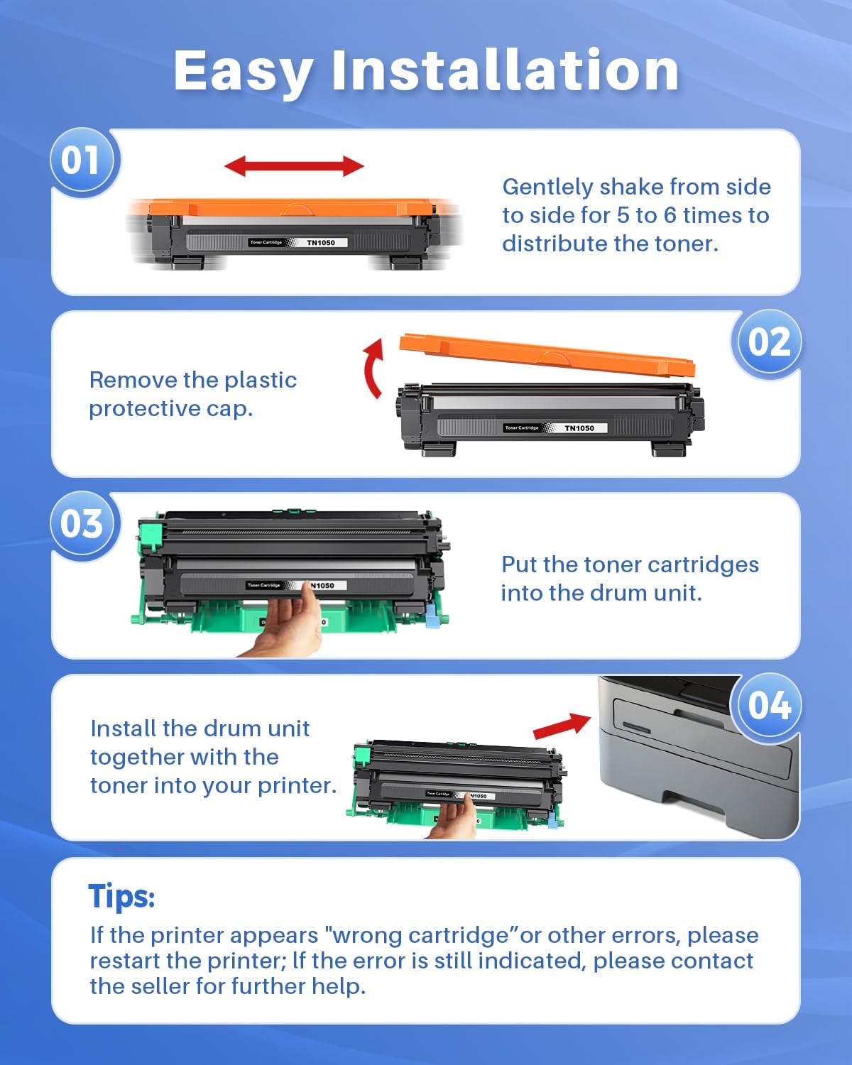Detalle 2 de INK4U TN1050 Toner + DR1050 Tamburo 1.000/10.000 pagine