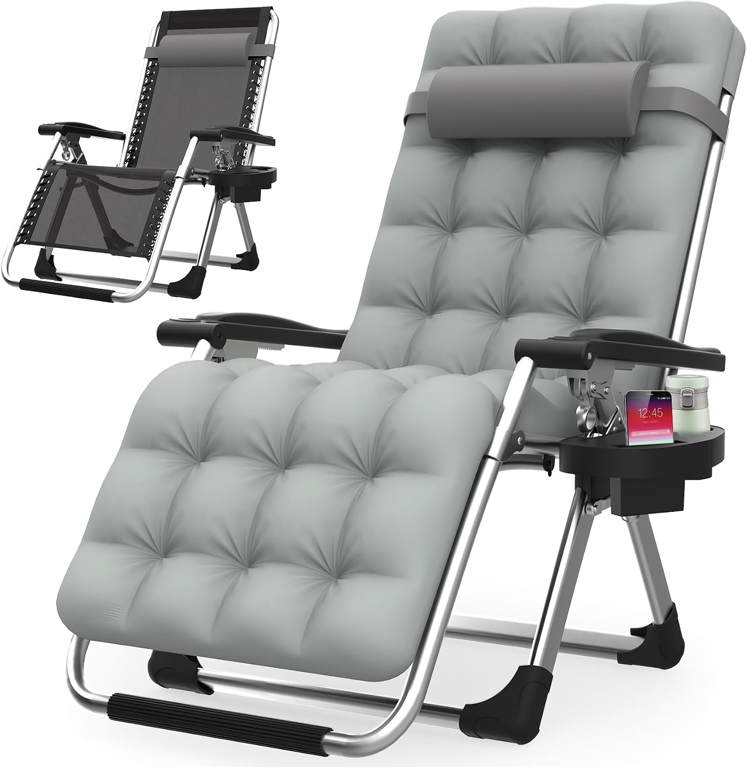 Detalle de Suteck BZ-1555-214-331 Zero Gravity Chair with Removable Cushion