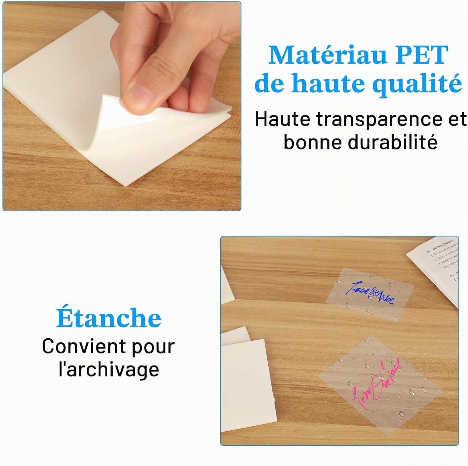 Thumbnail 2 de JANUIXCO SL-TMBLT transparante zelfklevende notities van PET, 4 formaten