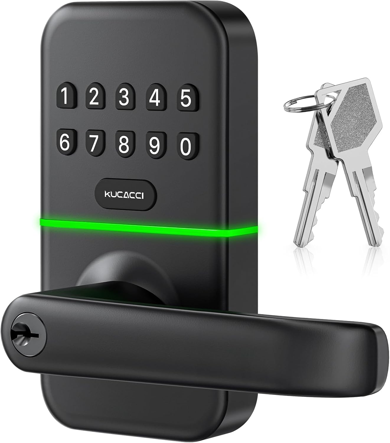 Detalle de KUCACCI Keypad Smart Door Knob with Auto-Lock and Backlit Keypad