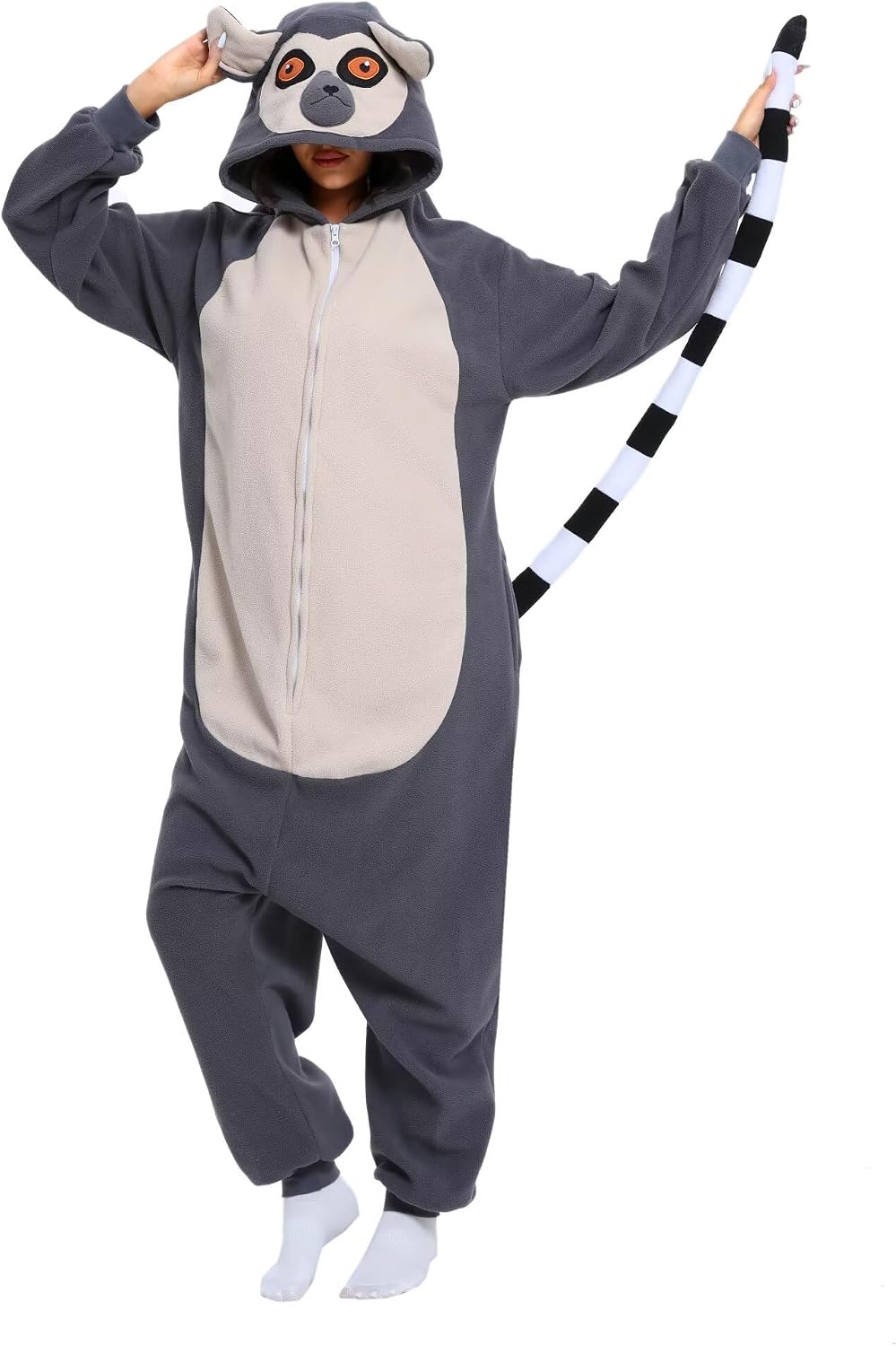 Detalle de shelovely JTFO-LTYZIP-91-L uniseks eendelige pyjama voor volwassenen