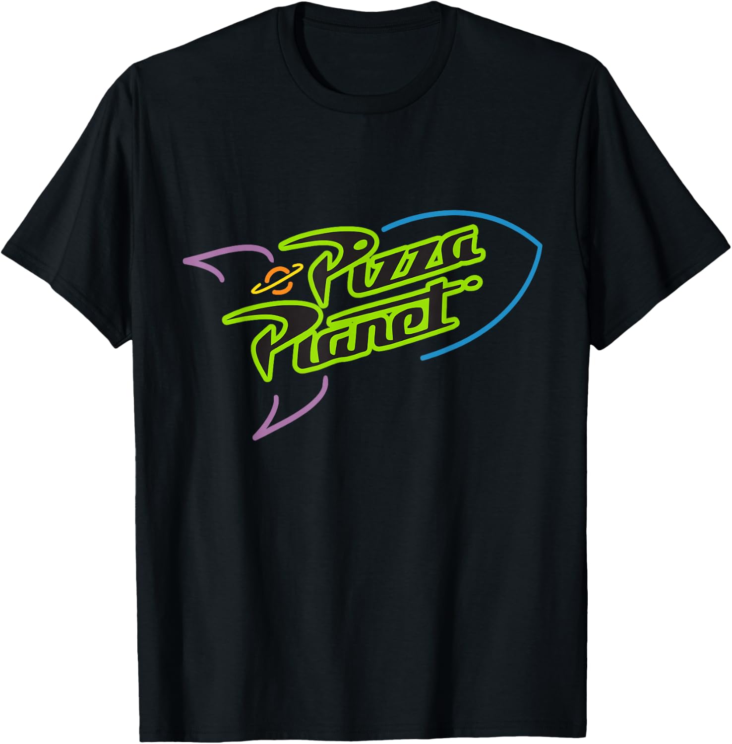 Detalle de Disney Pixar Toy Story Pizza Planet, Astronave Neon - T-shirt leggera con grafica originale