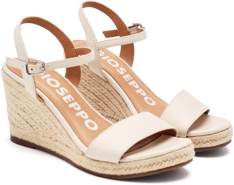 Thumbnail 6 de Sandales en cuir noir à talon compensé en jute pour femme ZHEPE