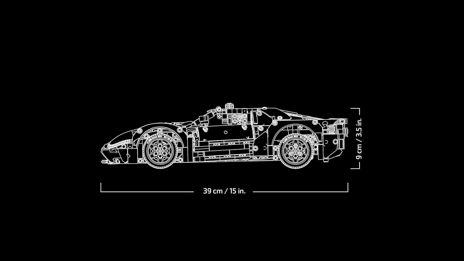 Thumbnail 5 de LEGO Technic 2022 Ford GT 42154 1:12 scale car model kit (1,466 pieces)