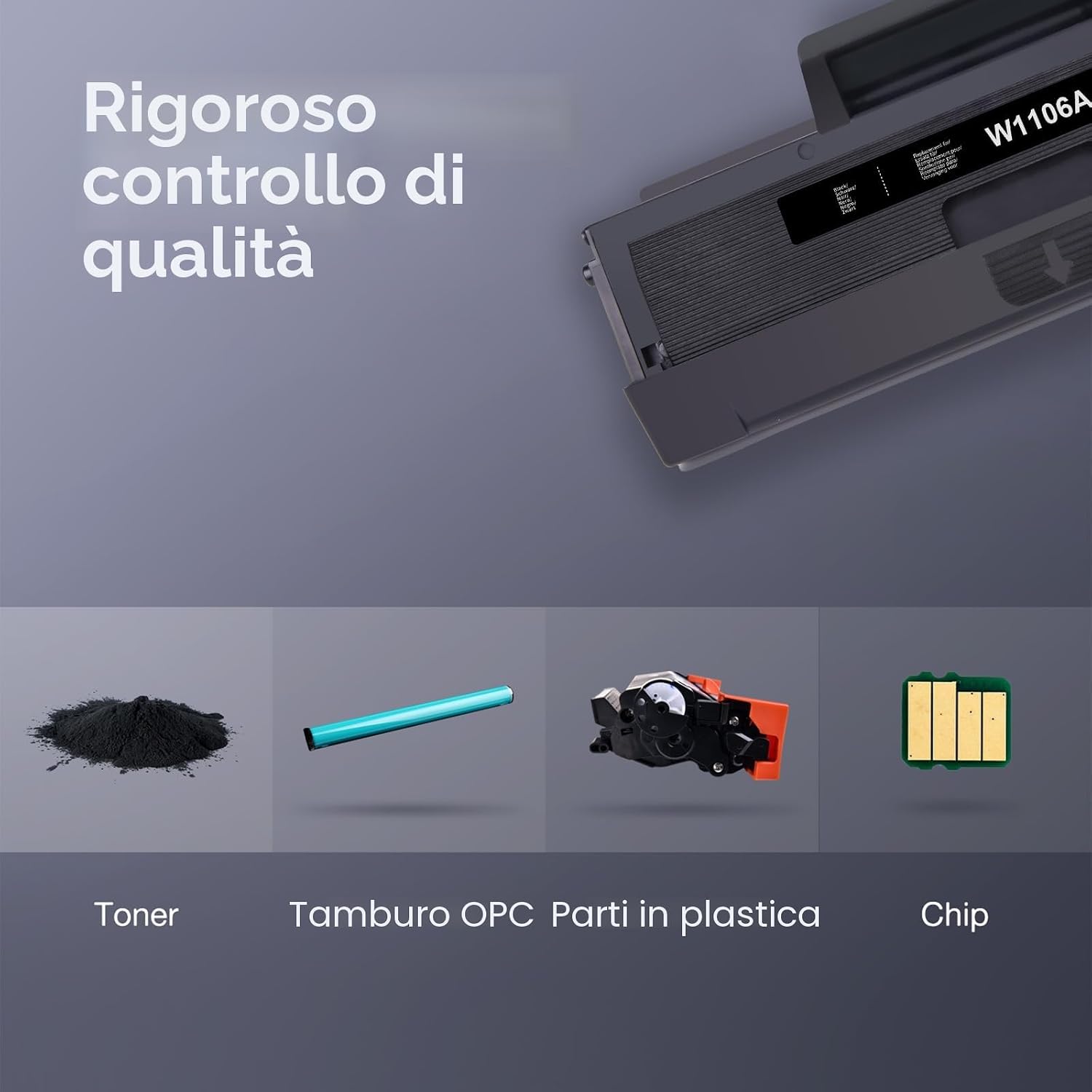 Detalle de Lemero 106A W1106A cartuccia toner compatibile per stampanti HP Laser MFP 137fnw e 135w