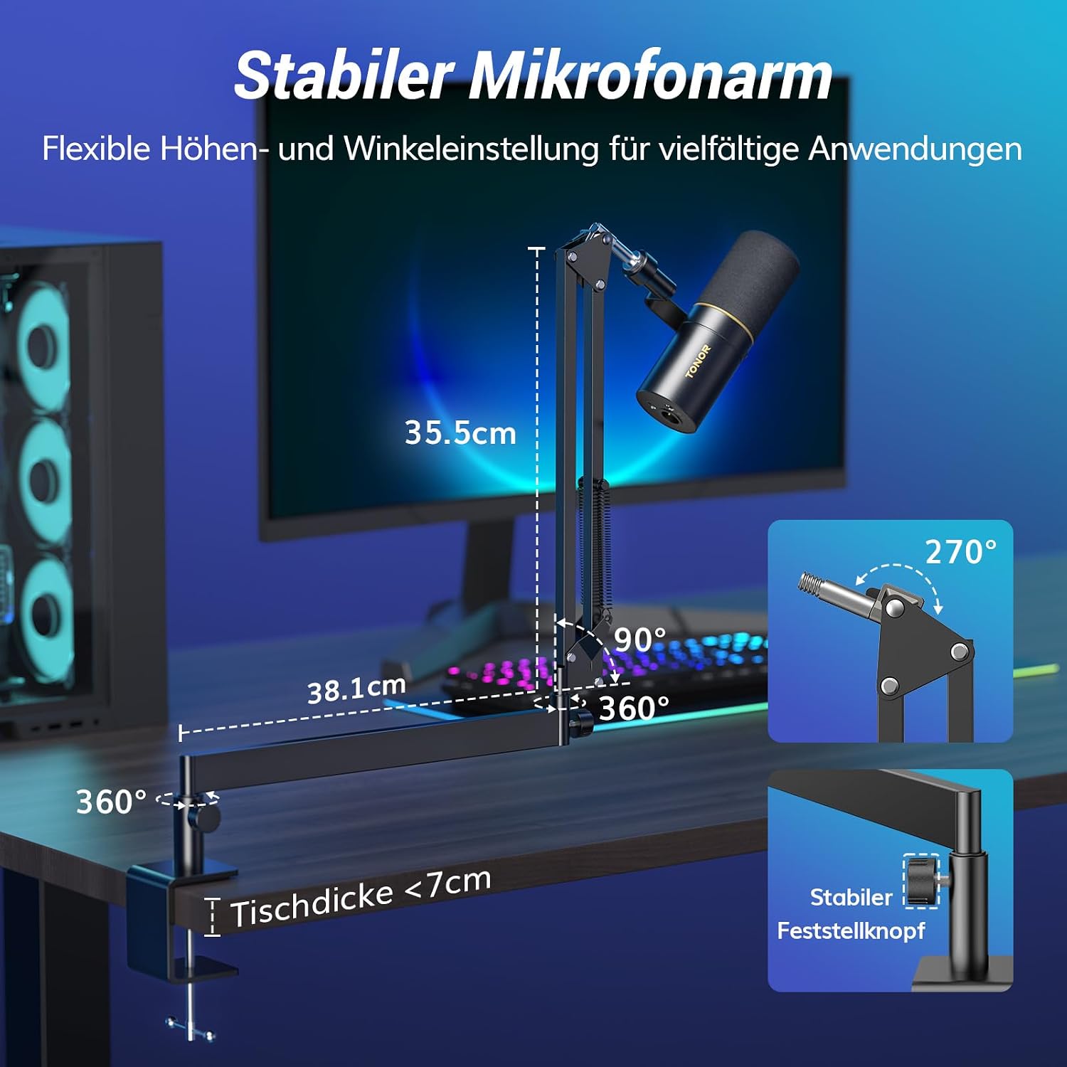 Thumbnail 6 de TONOR TD510+LP Dynamisches Mikrofon 60–17kHz 🎤