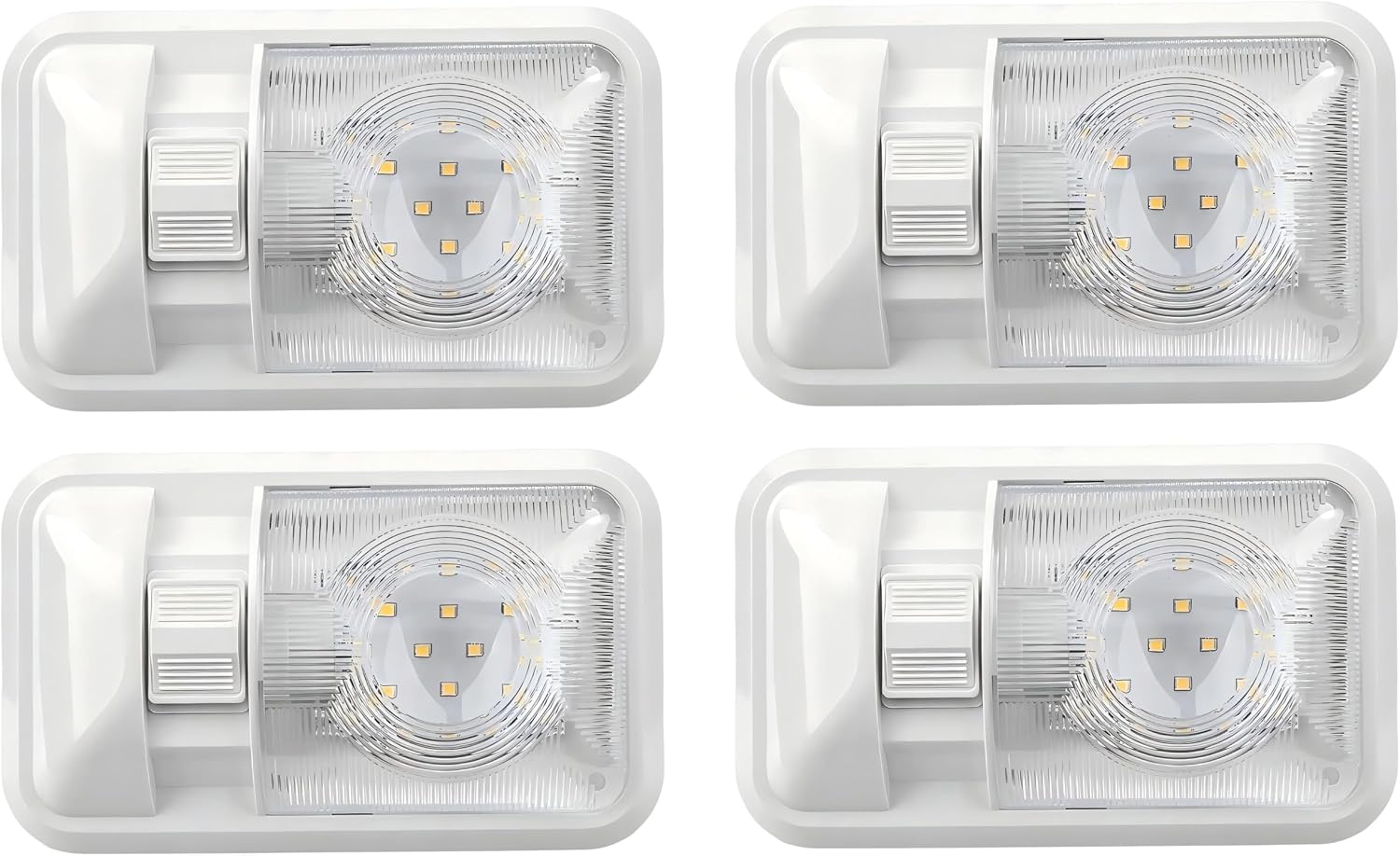 Detalle de KONPWAY Single rvlight 12V LED RV Lights, 400 Lumens, Switch, Pack of 4