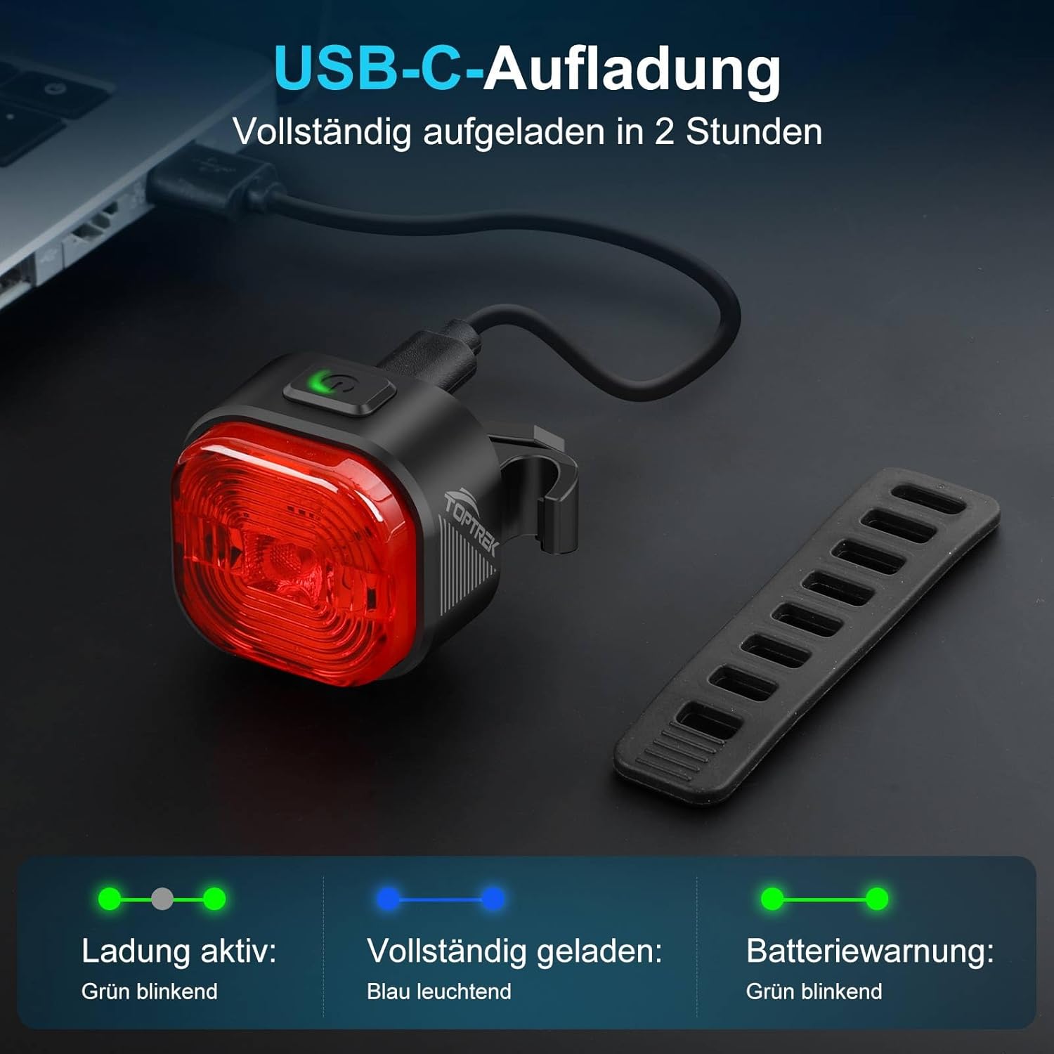 Thumbnail 4 de toptrek Fahrrad Rücklicht LED