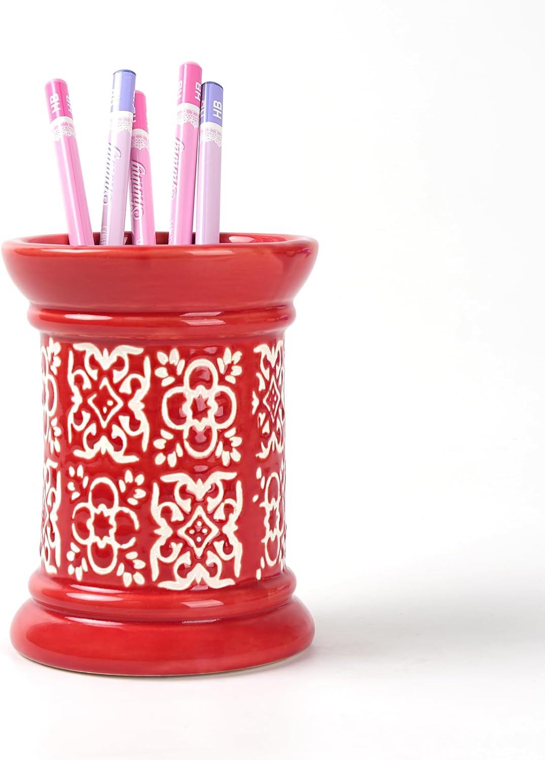 Zaposcca Ceramic Pencil Holder, 8.7 × 8.7 × 12 cm