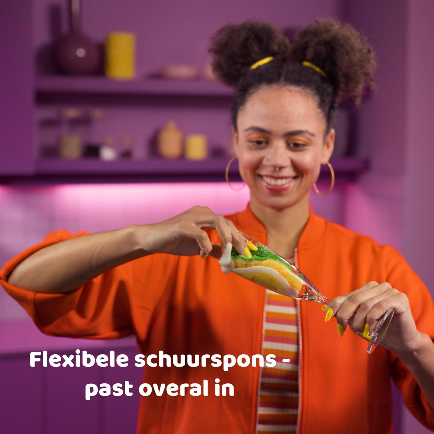 Thumbnail 5 de Vileda PUNCH schoonmaaksponsenset van 4 voor flexibel en intensief schoonmaken