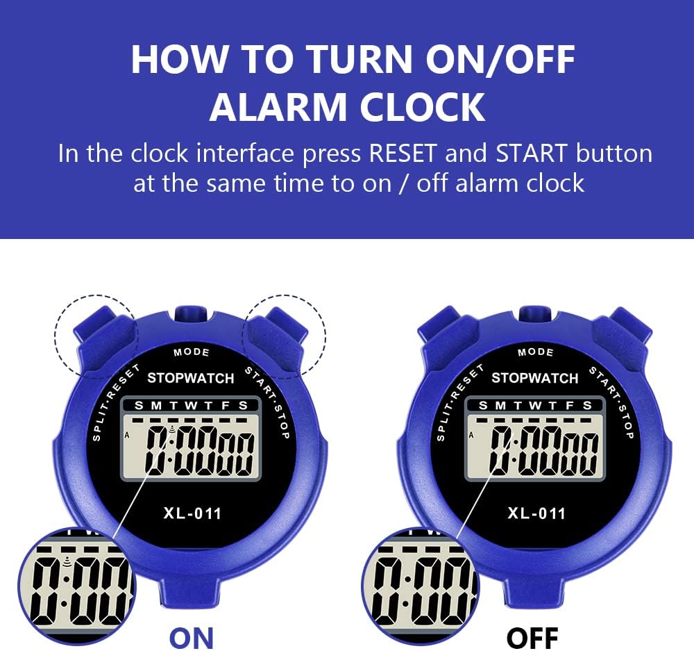 Detalle 2 de Vicloon Digital Sport Stoppuhr Timer – digitale Stoppuhr mit Großem Display, Wecker & Kalender