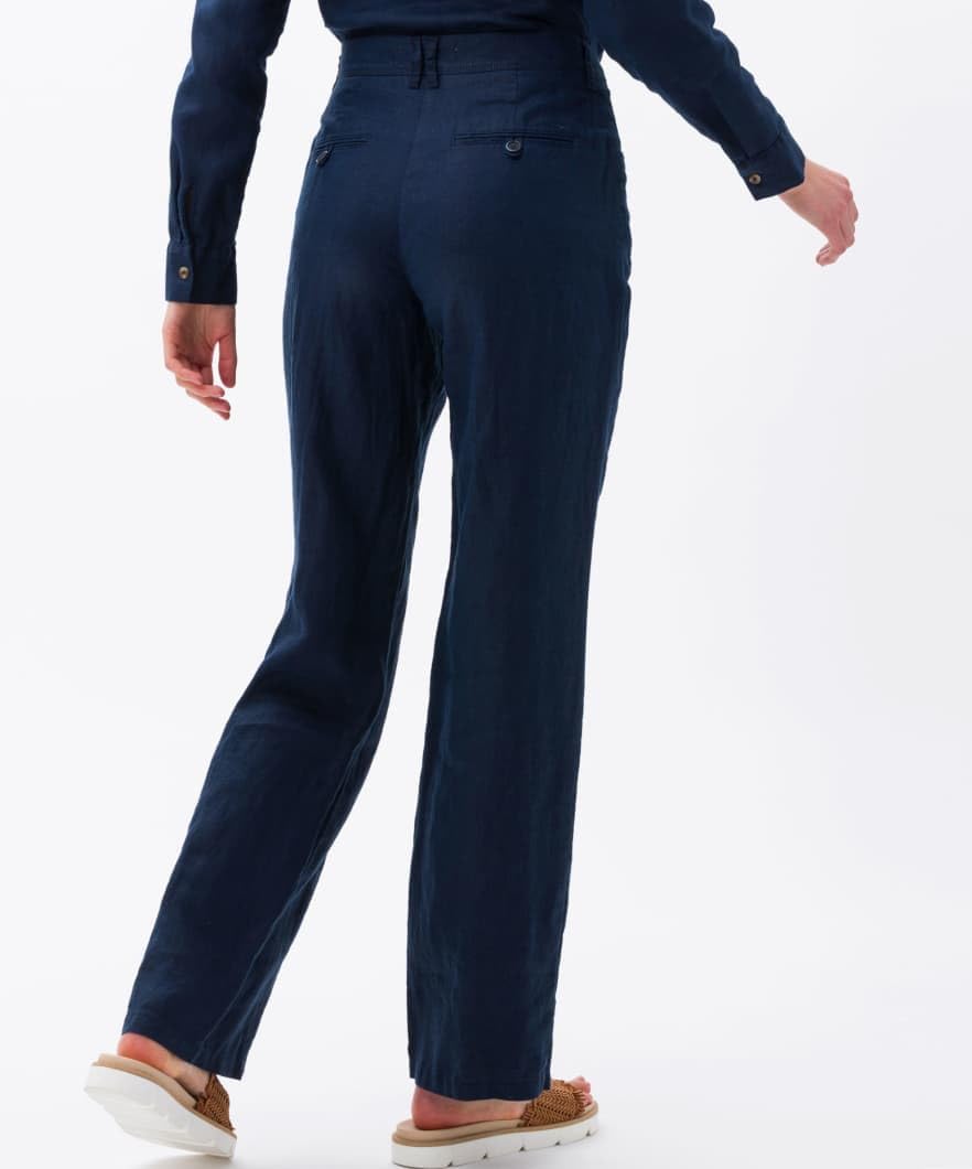 Detalle de Brax Damen Style Farina Pure Linen Hose – Leinenhose im sportiven, sommerlichen Look