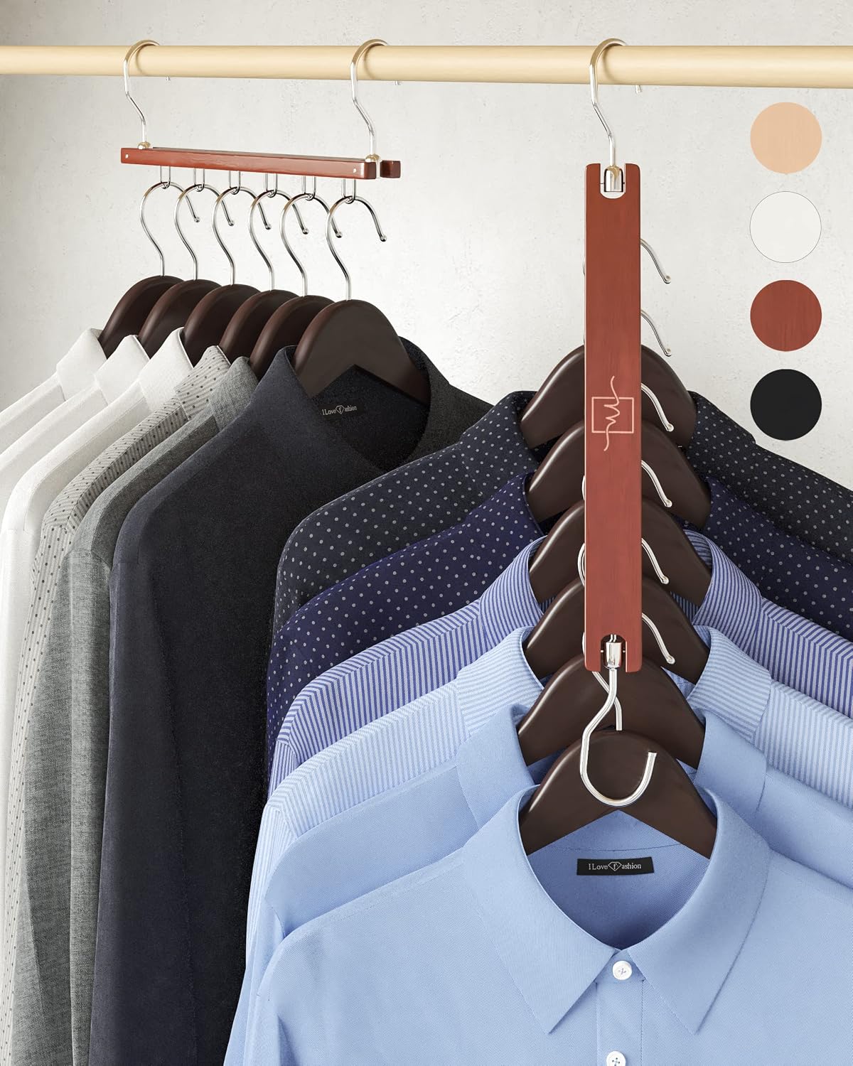 Detalle de MORALVE Space-Saving Hanger Organizer, 6-Tier