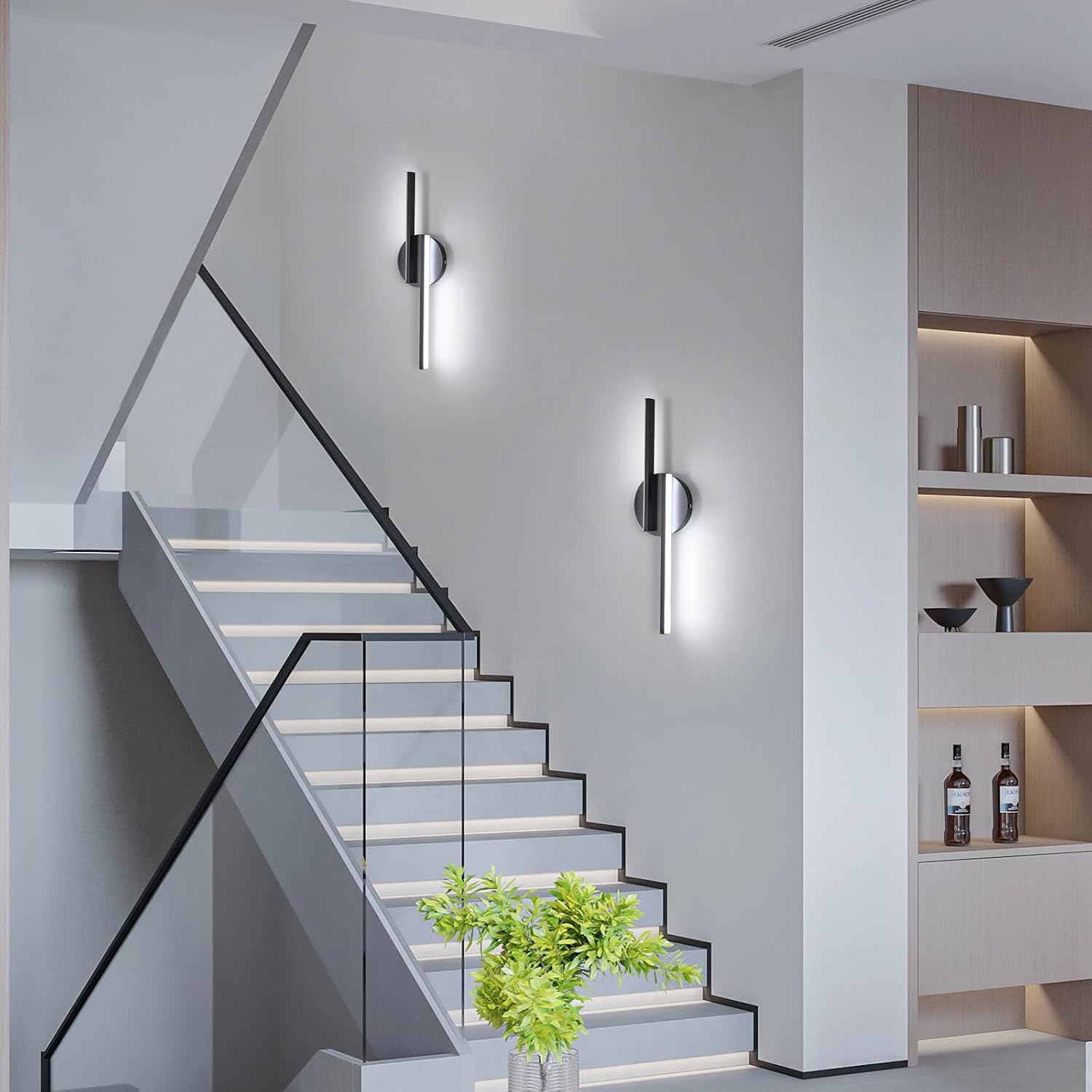 Detalle 2 de Tealight EU-LJY-886854 – czarny kinkiet LED 16 W, 1800 lm, 6500 K
