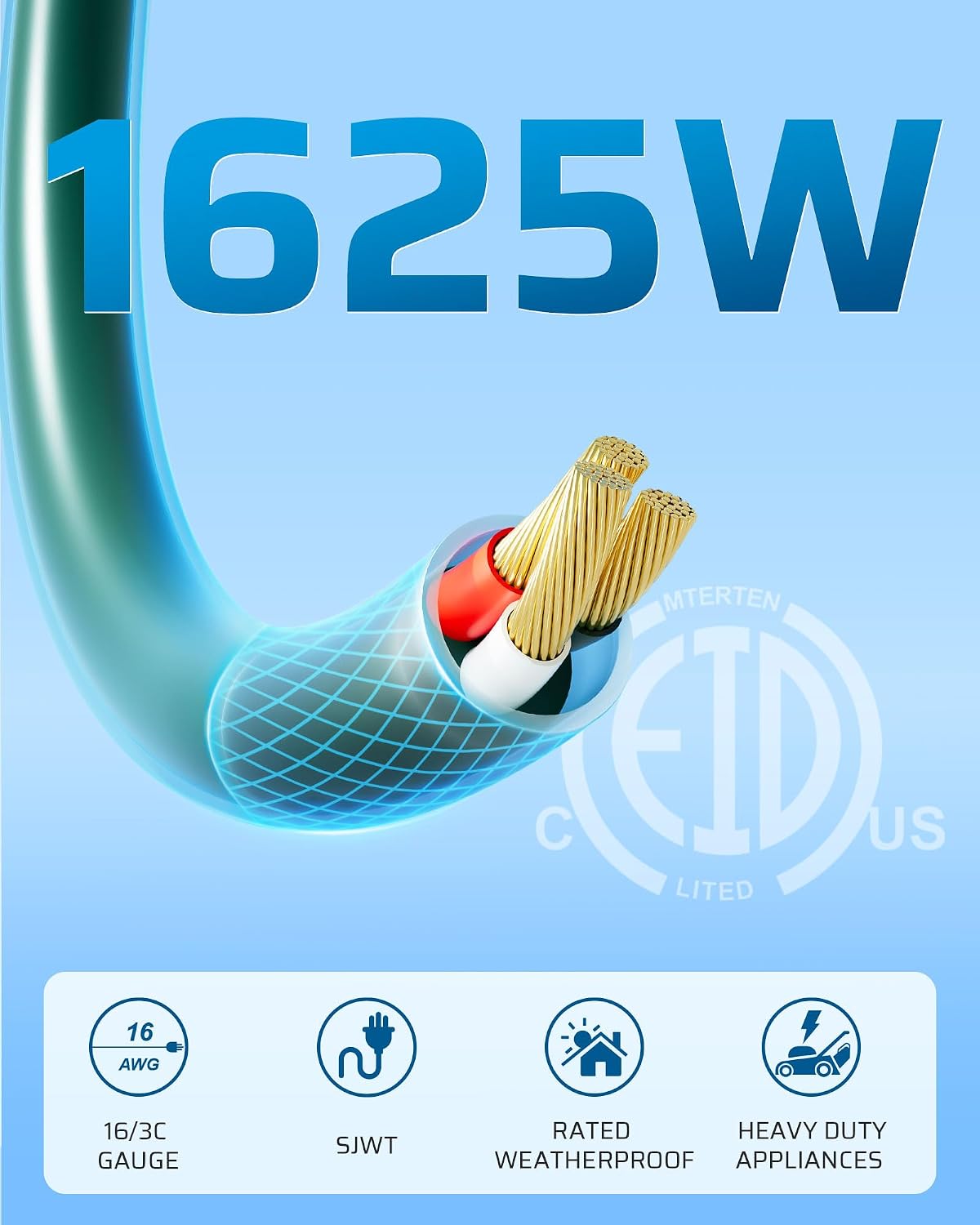 Thumbnail 6 de DEWENWILS LA074WA LA005HA 45-Foot Outdoor Extension Cord Splitter