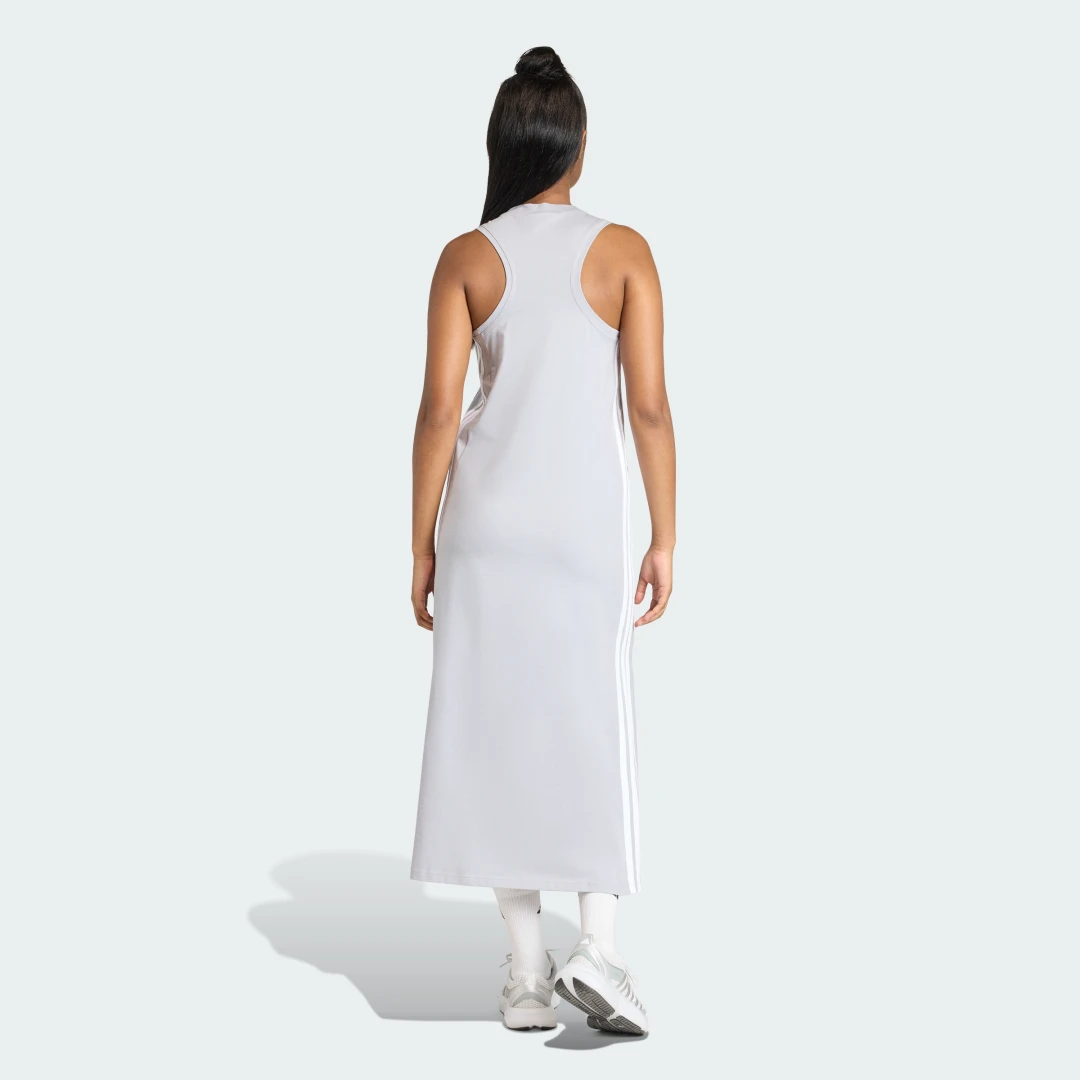 Thumbnail 1 de Vestido largo Essentials Racerback 3 bandas de Adidas: comodidad y estilo práctico