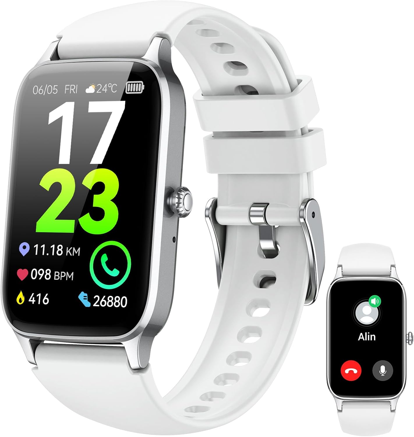 Detalle de Soudorv Smart Watch for Men and Women: 1.57" HD Fitness Tracker with Calls, 110+ Sports Modes and IP68