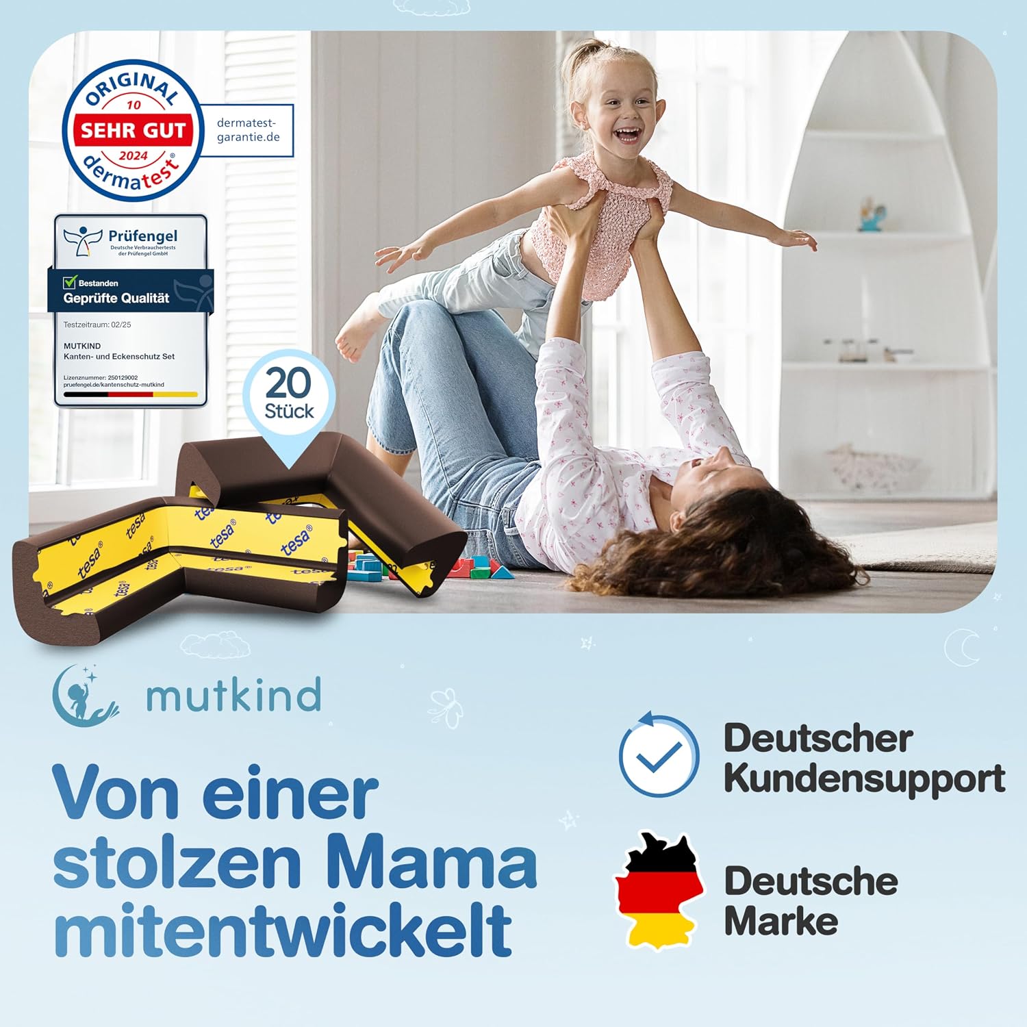 Thumbnail 6 de MUTKIND Eckenschutz Baby 20er Set Braun