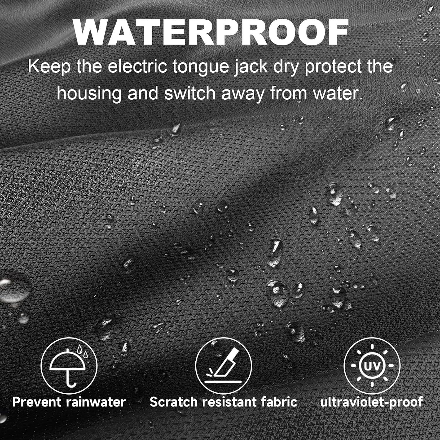 Detalle 2 de Umbrauto Electric Tongue Jack Cover 420D Oxford Fabric