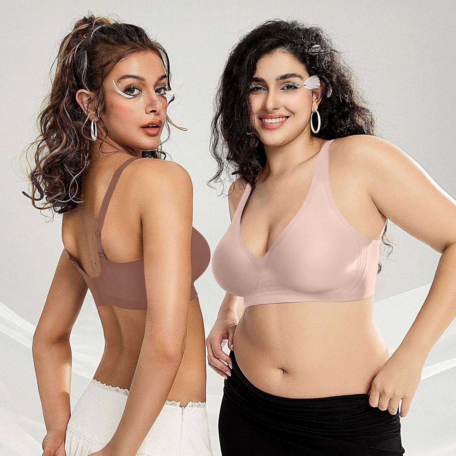 Thumbnail 4 de OEAK Deep V Wireless Push-Up Bra for Women