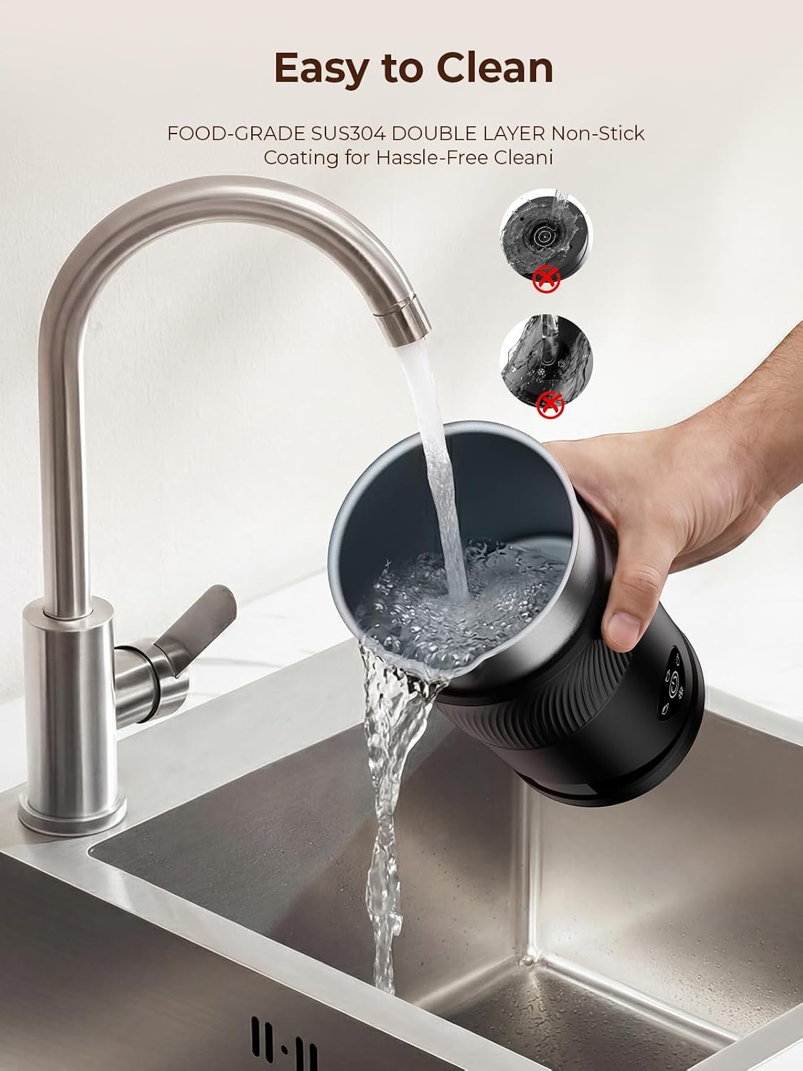 Detalle de Ecoflarix Milk Frother 350ml