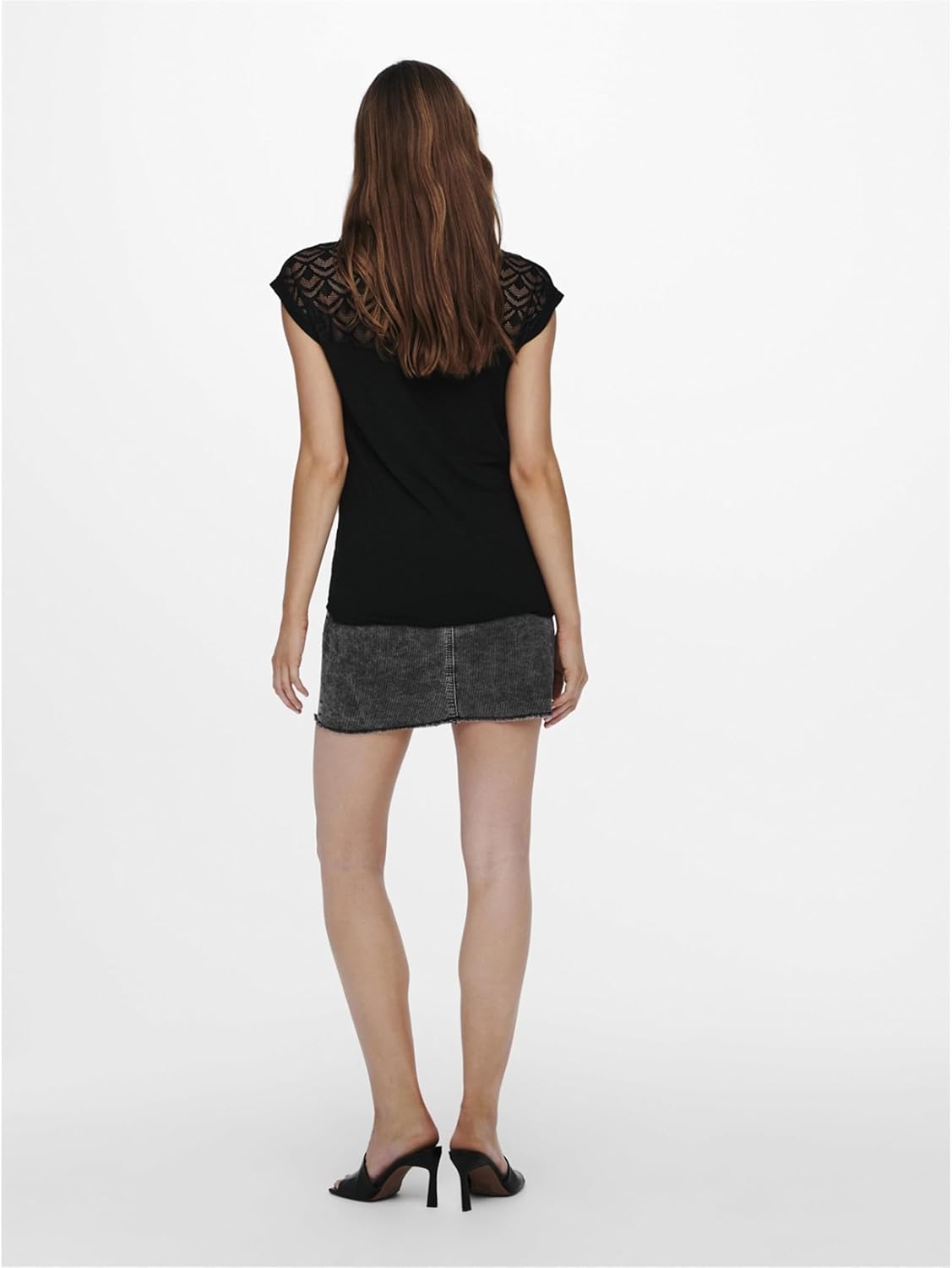 Thumbnail 3 de ONLY Damen Onlnicole Life S/S Mix Top NOOS JRS T-Shirt mit Spitzen-Detail