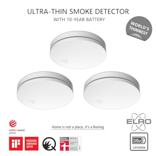 Thumbnail 1 de ELRO FS4610 Set 3 detectores humo 10 años