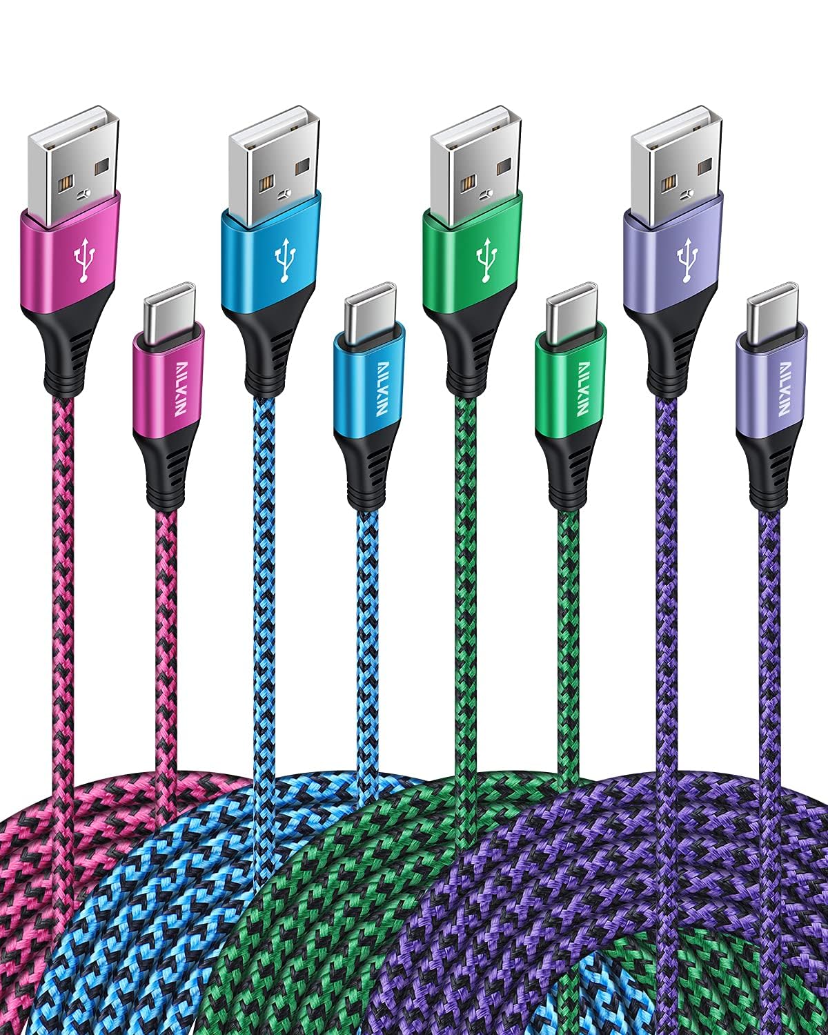 Detalle de USB Type C to A 6ft 4-Pack
