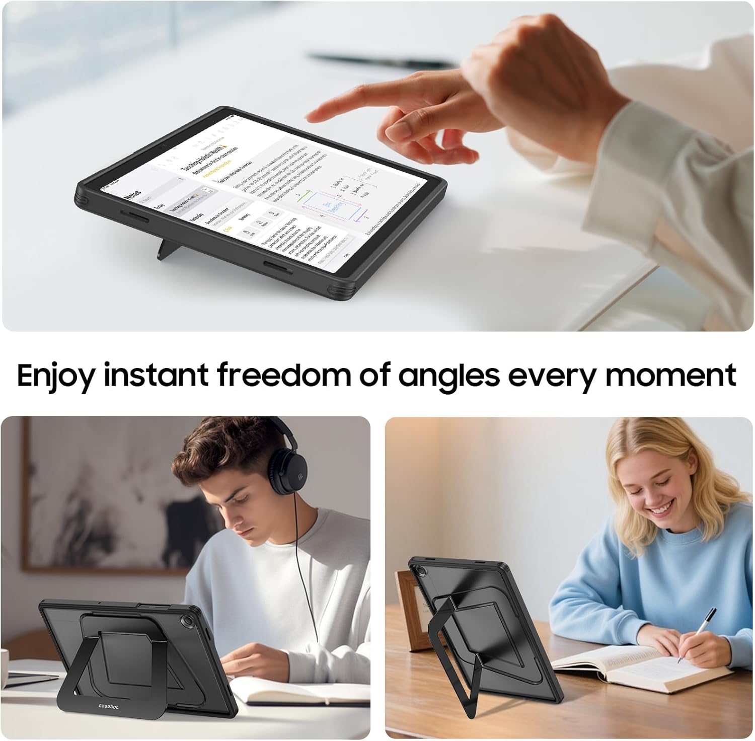 Thumbnail 3 de FINTIE Hülle mit Metallständer für Samsung Galaxy Tab A11 Plus 11" 2025 und Tab A9 Plus 11" 2023 – Stoßfest mit Multi-Winkel-Ständer, Schwarz