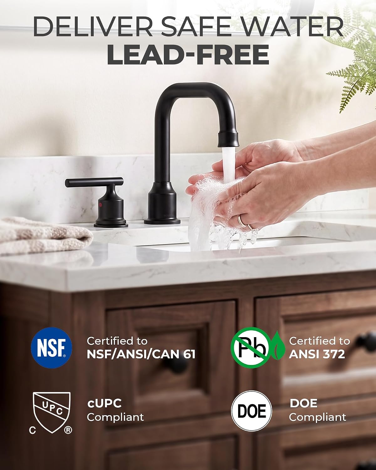 Detalle de WOWOW 8-Inch Widespread Bathroom Faucet