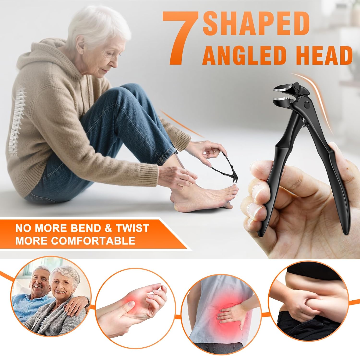 Thumbnail 1 de DRMODE Long Handled Angled Head Toenail Clippers for Thick Nails ✂