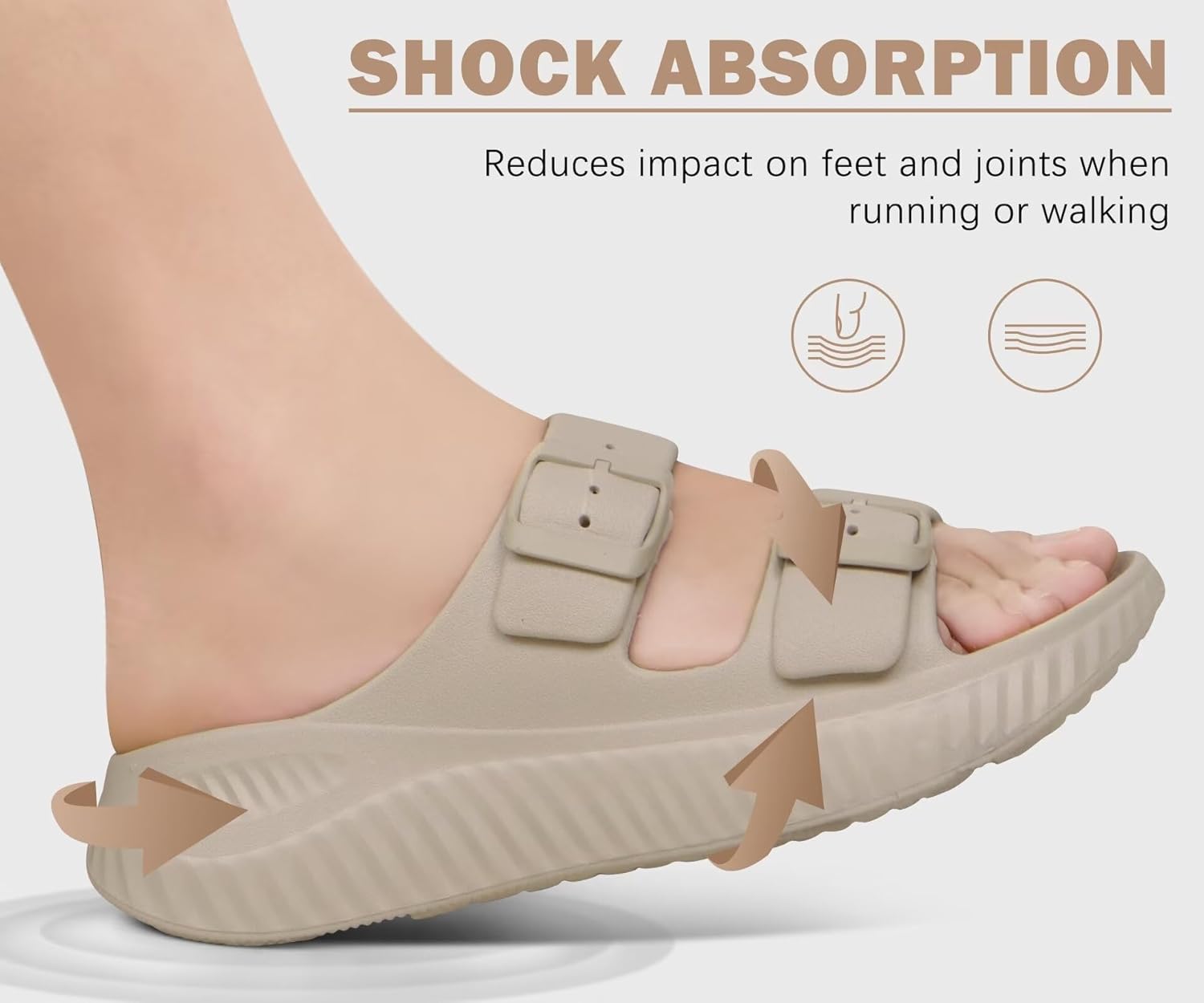 Thumbnail 6 de KuaiLu Women's Recovery Sandals with Orthotic Arch Support and Thick Cushioned Sole
