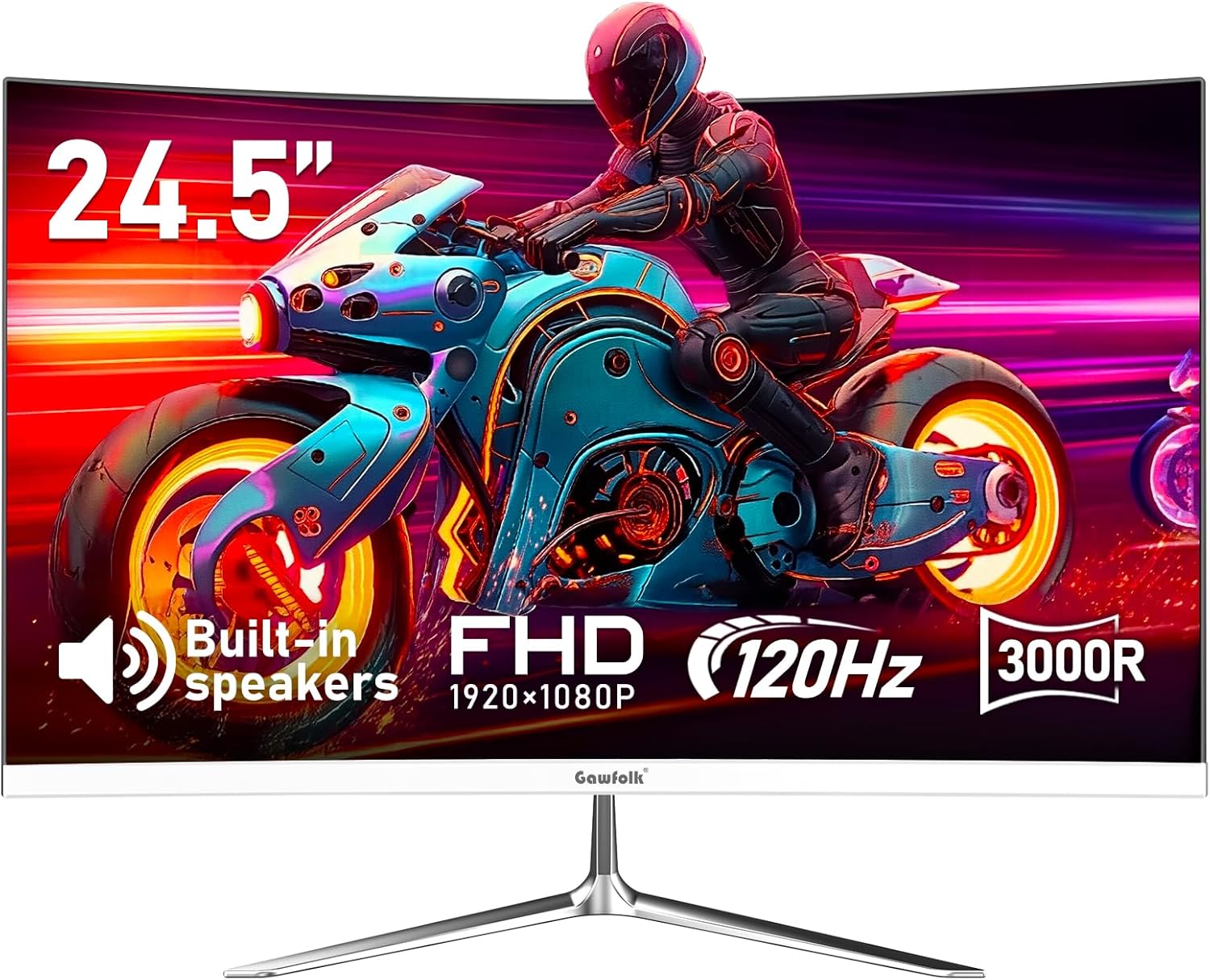 Detalle de Gawfolk 24 Inch Curved Gaming Monitor 120Hz