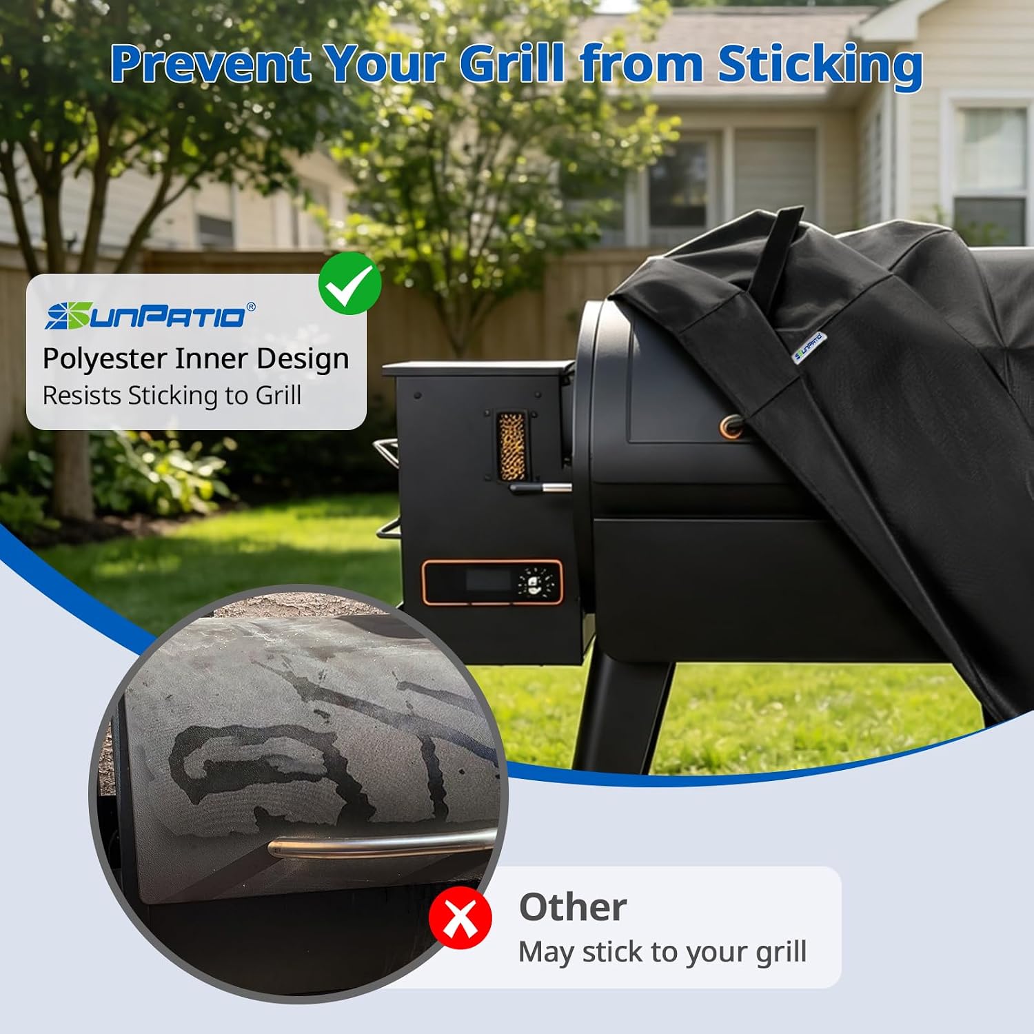 Detalle 1 de SunPatio Grill Cover 56-inch