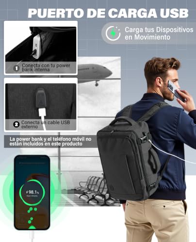 Thumbnail 6 de VANKEV Mochila de cabina 45x36x20 cm (30 L) para viajes en EasyJet