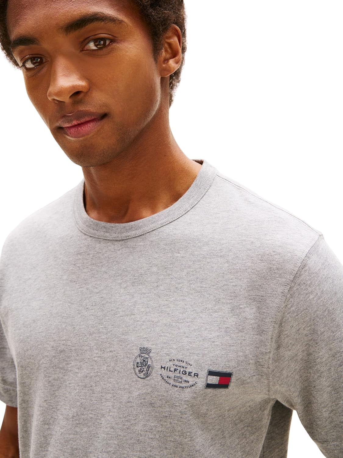 Thumbnail 2 de Tommy Hilfiger Herren T-Shirt Kurzarm Small Crest Outline mit Rundhalsausschnitt