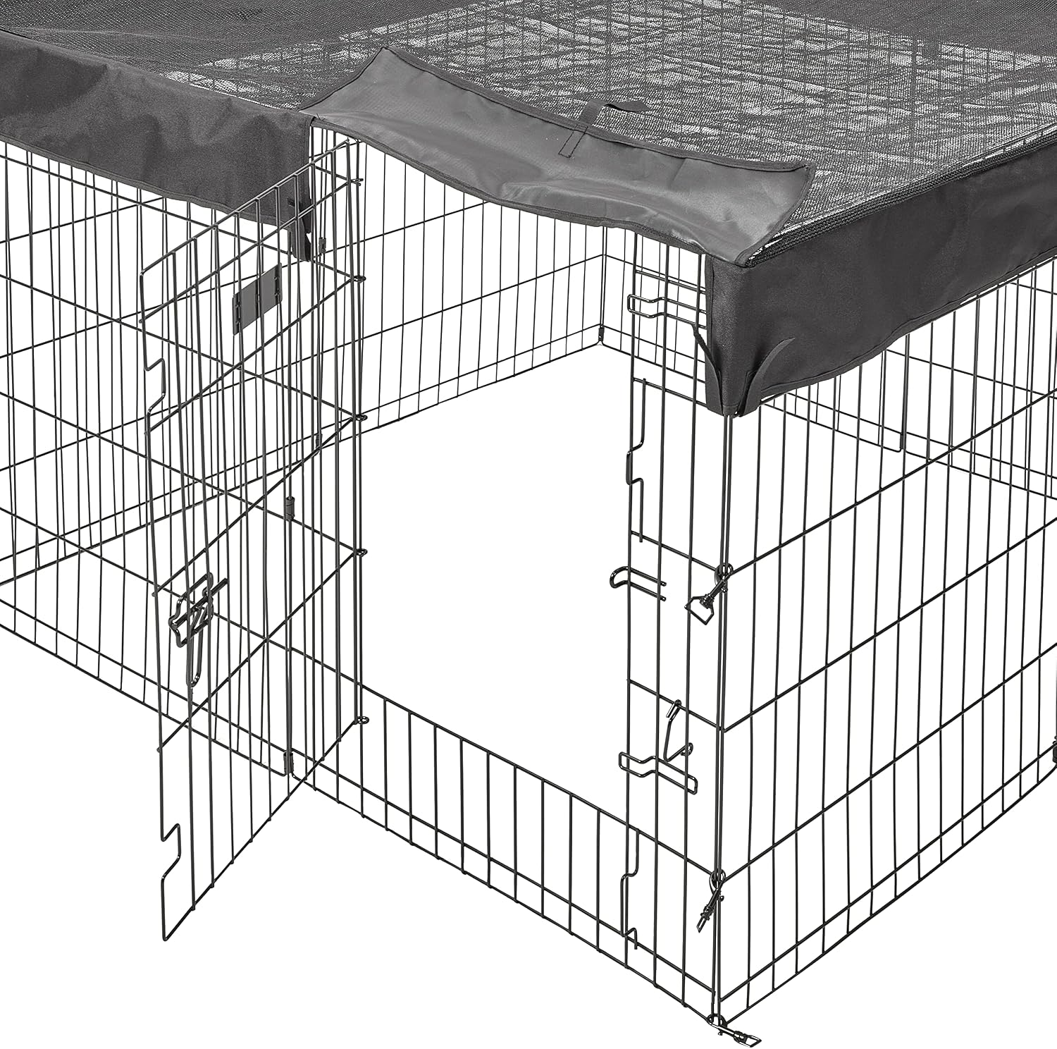 Detalle de MidWest Homes for Pets square exercise pen fabric mesh top cover (poly-mesh with hook-and-loop)