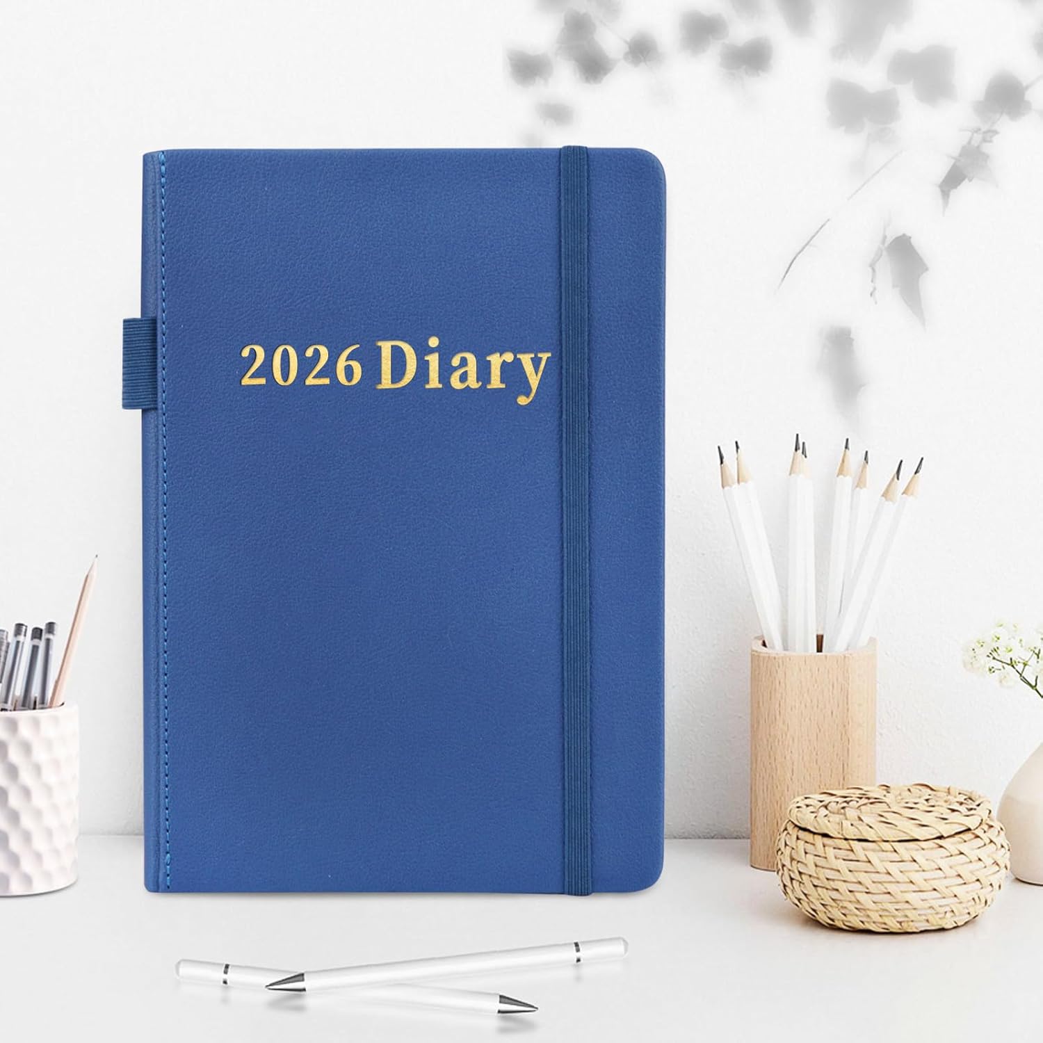 Thumbnail 1 de 2026 Diary A5 Page‑a‑Day Planner with Pen Holder 📔