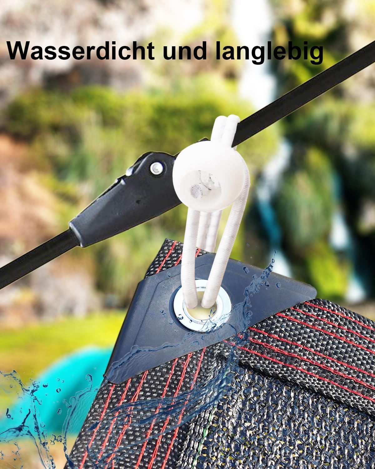 Detalle 2 de WMZOBH Spanngummis mit Kugel 15 cm (50 Stück) – Planenbefestigung für Zelt, Camping & Bootsunterstände