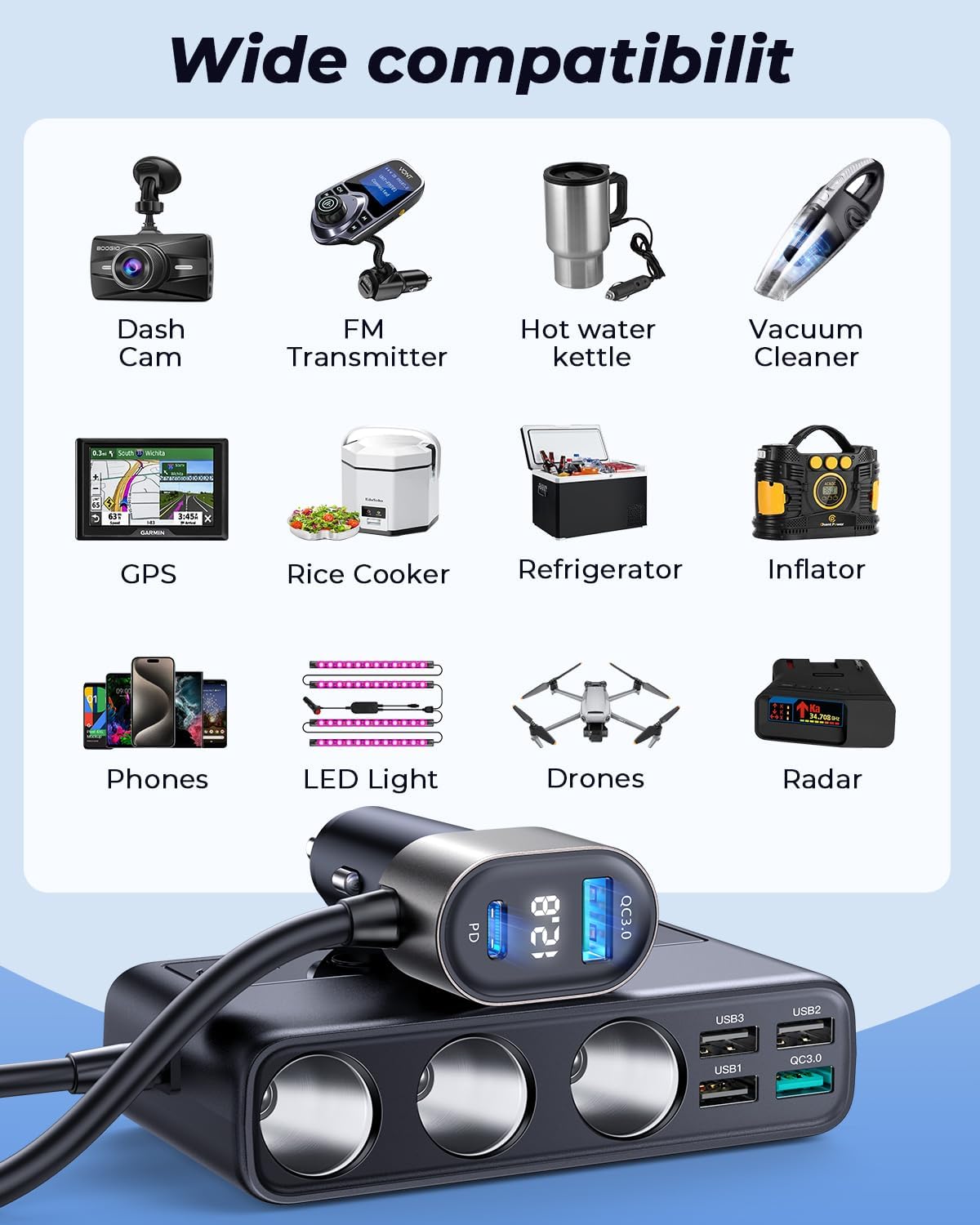 Thumbnail 4 de JOYROOM 9-in-1 Car Charger 210W