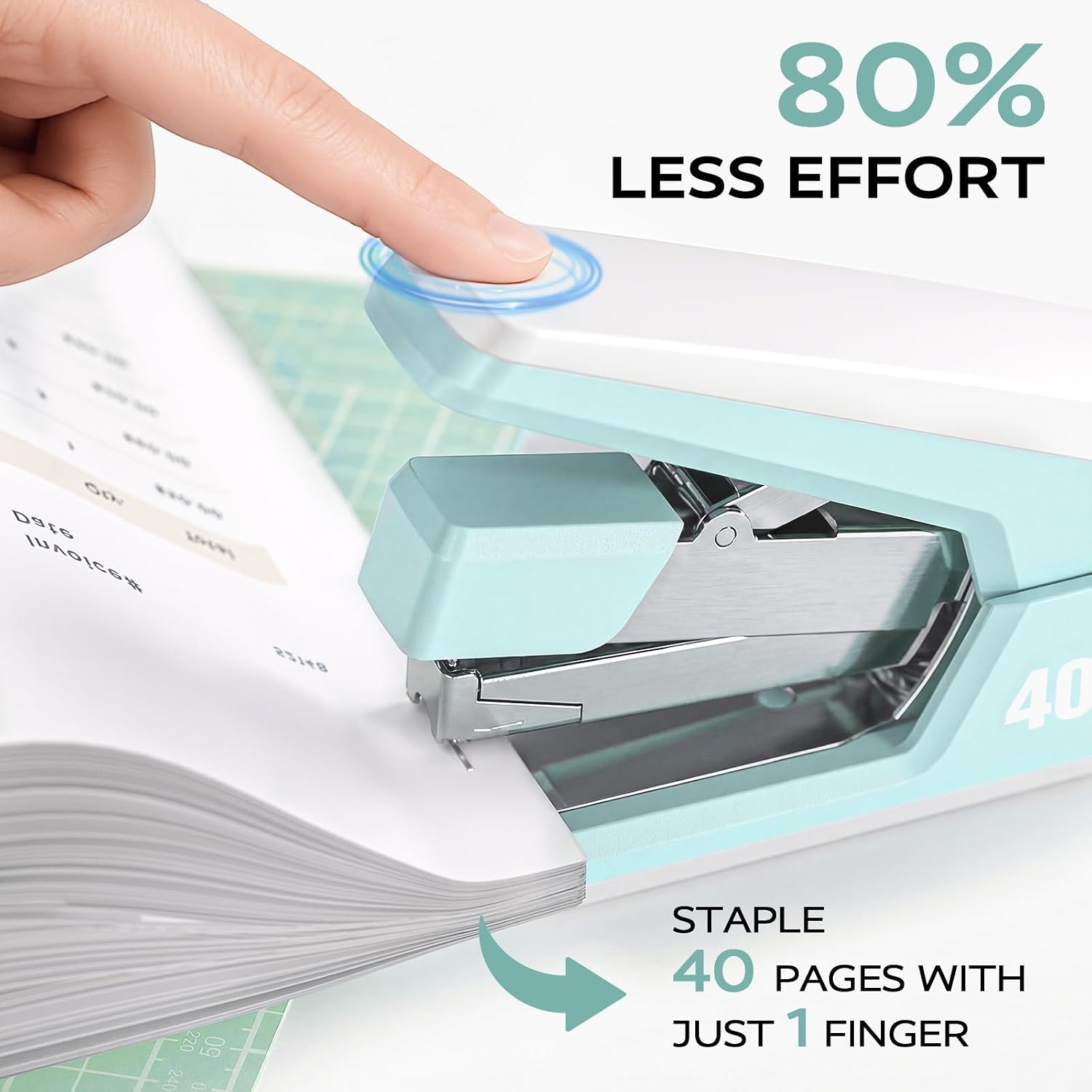 Thumbnail 1 de Marsrock Heavy-Duty Desk Stapler, Green, 40–50-Sheet Capacity