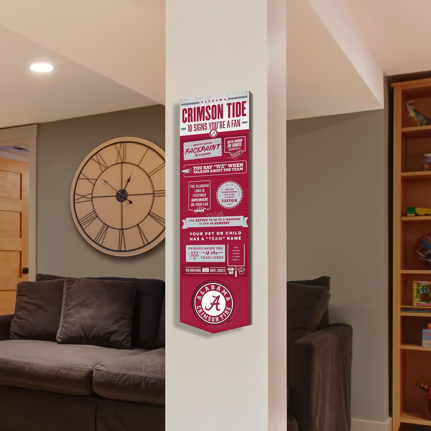 Detalle 2 de YouTheFan Officially-Licensed NCAA 6x19 Top 10 Signs Banner (Indoor Wall Decor)