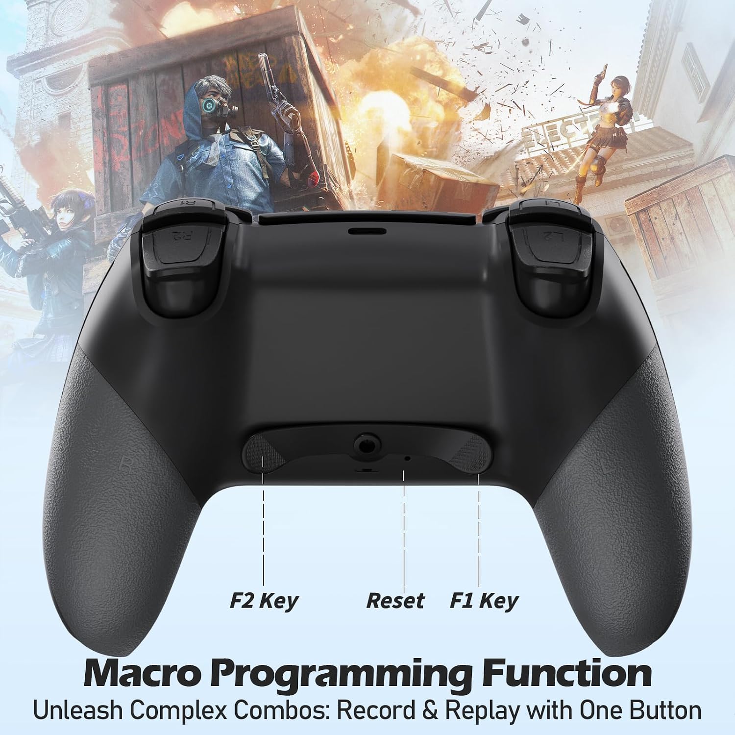 Thumbnail 4 de CHEREEKI PS4 Controller Bluetooth mit 2 Tasten