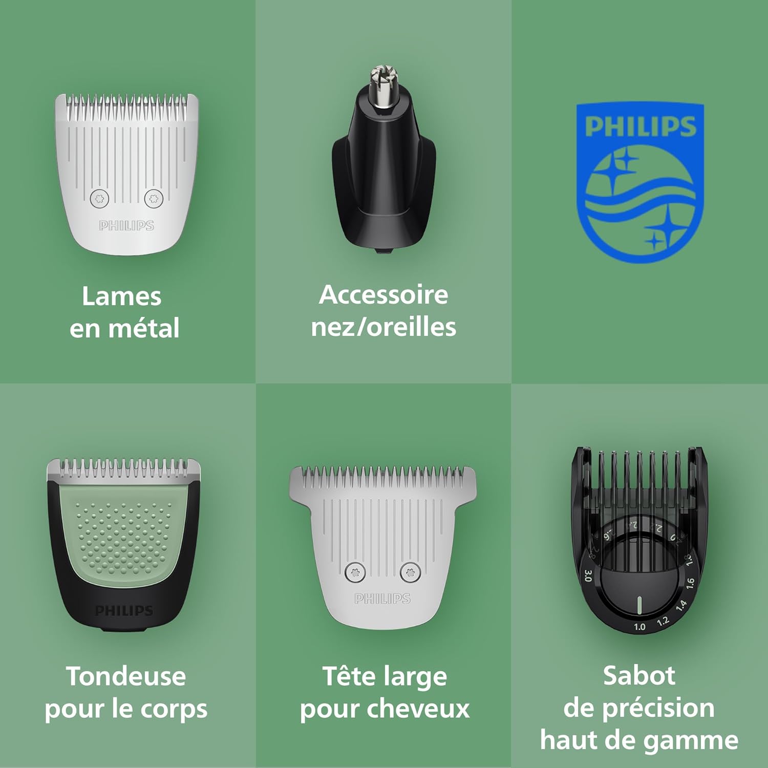 Thumbnail 4 de Philips Multigroom série 9000 MG9561/30 tondeuse 27 hauteurs